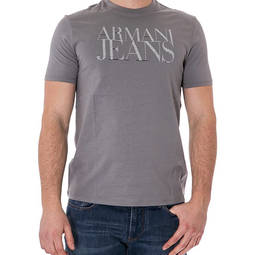 Armani Jeans Men's Grey Crew Neck T-Shirt
